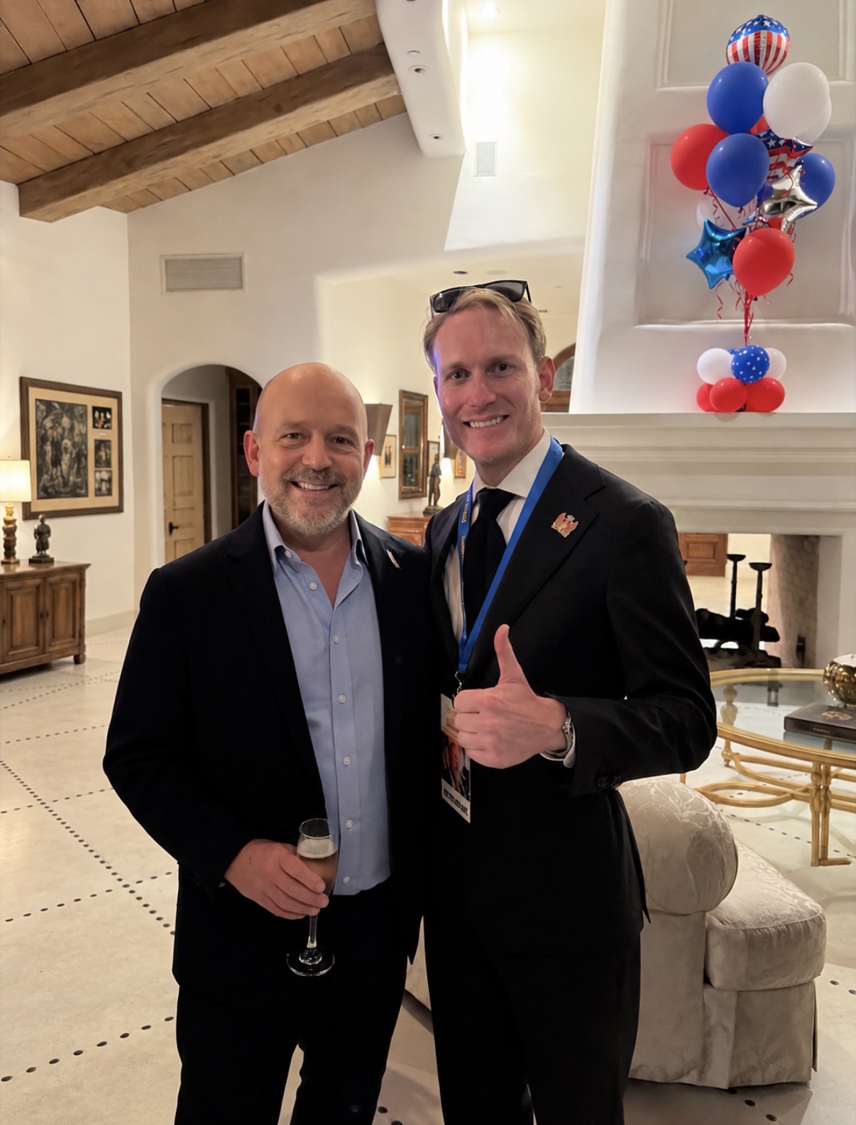 Victor Krvaric with Steve Hilton